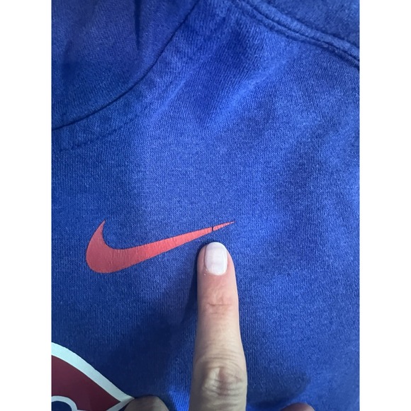 Nike‎ Cubs Sweatshirt Women's Medium Hoodie Blue Chicago - Picture 5 of 5